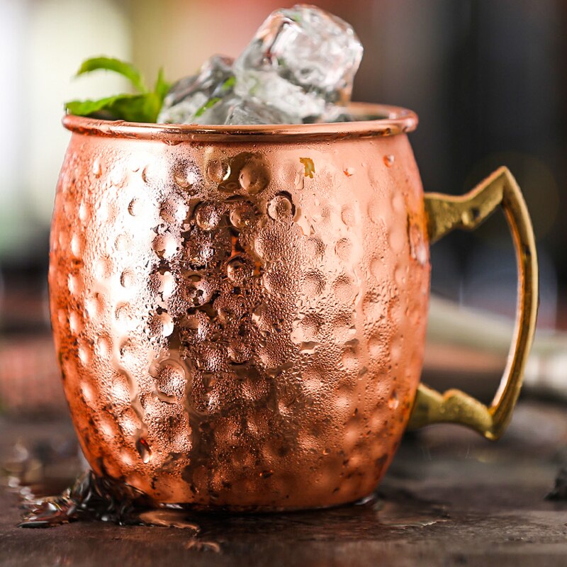 1 stk 530 ml metall vinglass kobberbelagt krus moscow mule kopp høykapasitets ølkopper cocktailglass bar fest drikkevarer