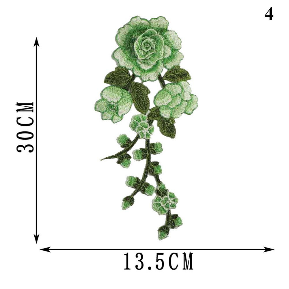 Blomst rose broderet syning på patch blomst på patch klistermærker til tøj badge dekorative syning stof applikationer: 4