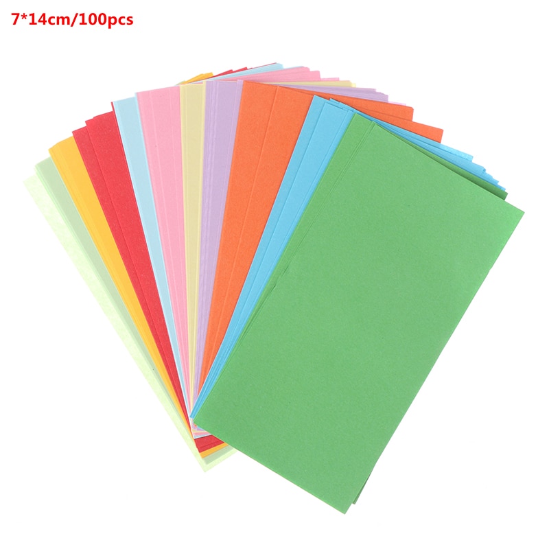Multicolor Kids Handgemaakte Diy Scrapbooking Craft Decor Rechthoek Origami Papier Dubbele Kanten Effen Kleur Vouwen Papier