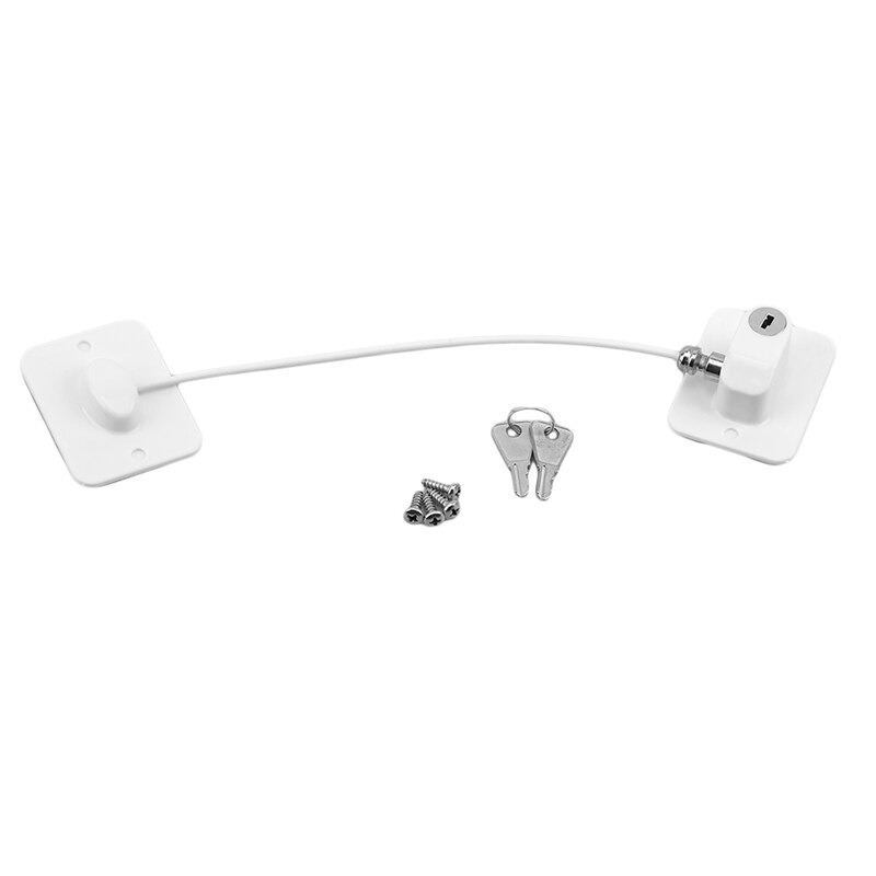 Anti-Theft Window Safety Chain Lock Home Child Safety Anti-Theft Lock Door And Window Safety Limiter Furniture Hardware: white