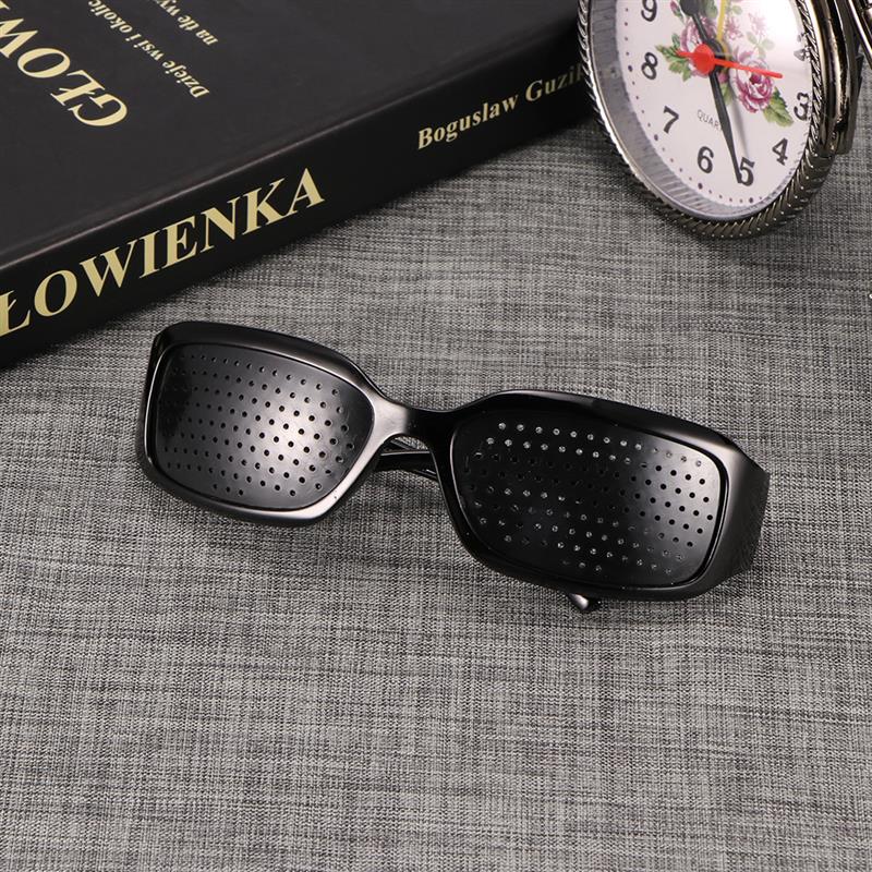 Black Unisex Vision Care Pin hole Eye Exercise Eyeglasses Improve Plastic Pinhole Glasses Eyesight