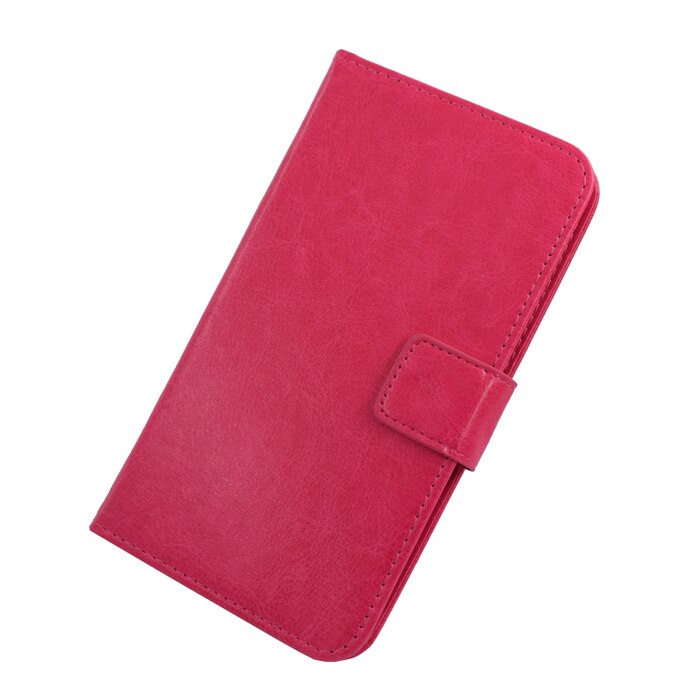 TienJueShi Flip Book Protect Leather Cover Shell Wallet Etui Skin Case For Uhans MAX 2 6.44 inch: Rosa