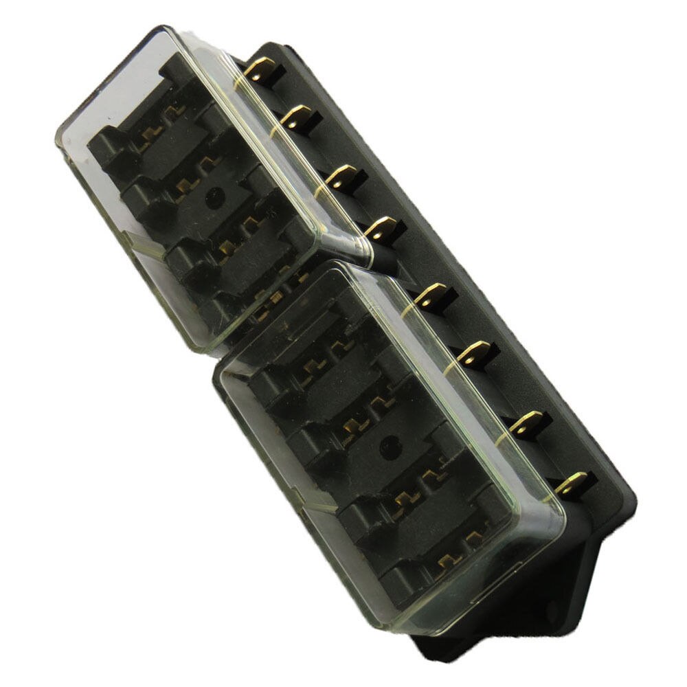 EE support Car 8 Way Standard ATO Blade Fuse Box Block Holder Plug Socket 12V