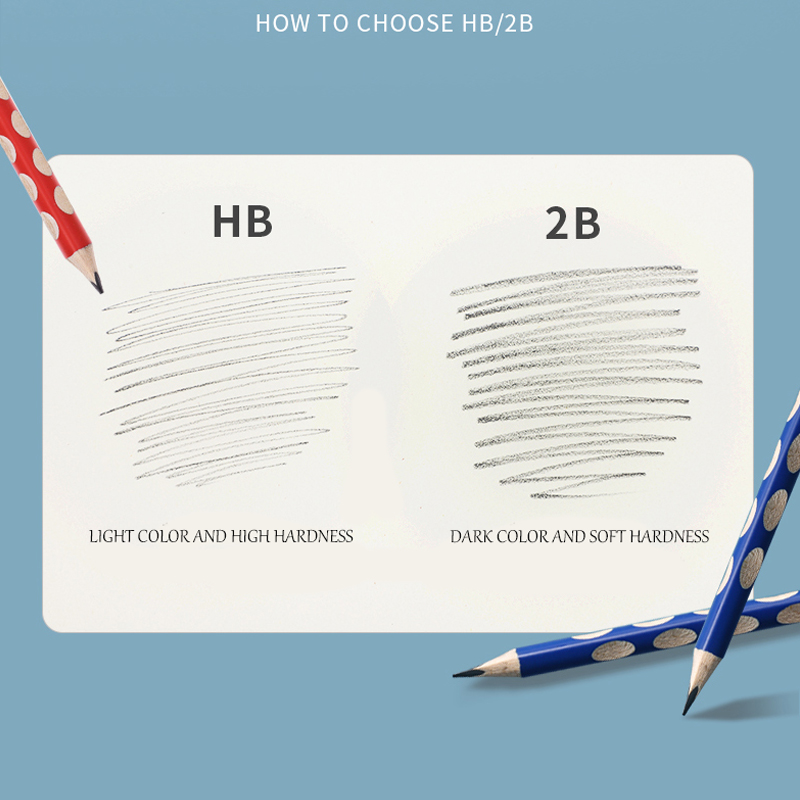 M&amp;G 2B Hole Pencil Correction Grip Posture Elementary School Pupils HB Triangle Rod Pencils For Children