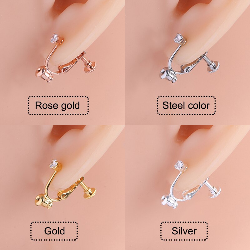 Spiral ear clip female invisible painless diamond ear clip artifact no hole ear clip high sense earrings to ear clip converter