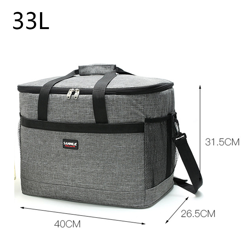 Bolsa térmica de 41L para llevar comida, bolsa de almuerzo con aislamiento térmico para niños, mujeres y hombres, bolsa térmica informal para Picnic, Bo para el almuerzo: Default Title