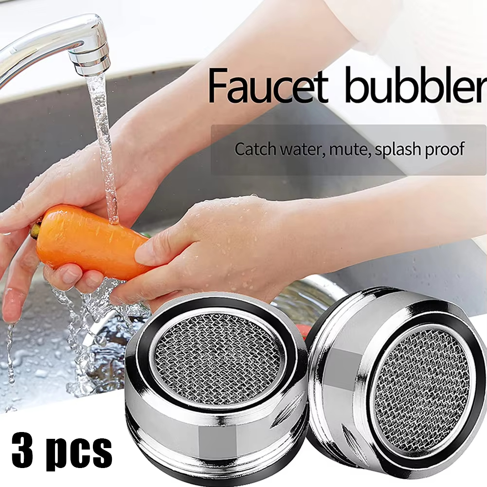 3 STKS Messing Waterbesparende Kraan Tap Beluchter M24 Draad Badkamer Kraan Waskolf Rvs Vervangbare Filter Gemengde Nozzle