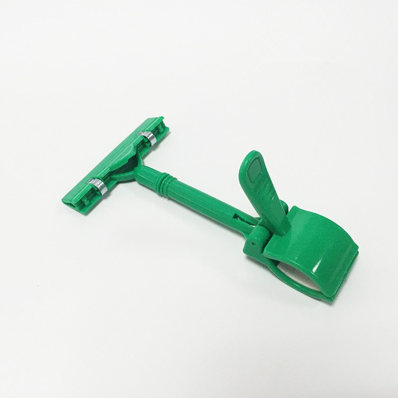 5pcs Double Head Adjustable Plastic Rotatable Sign Clips Merchandise Display POP Clip Label Tag Holder Stand: Green 2