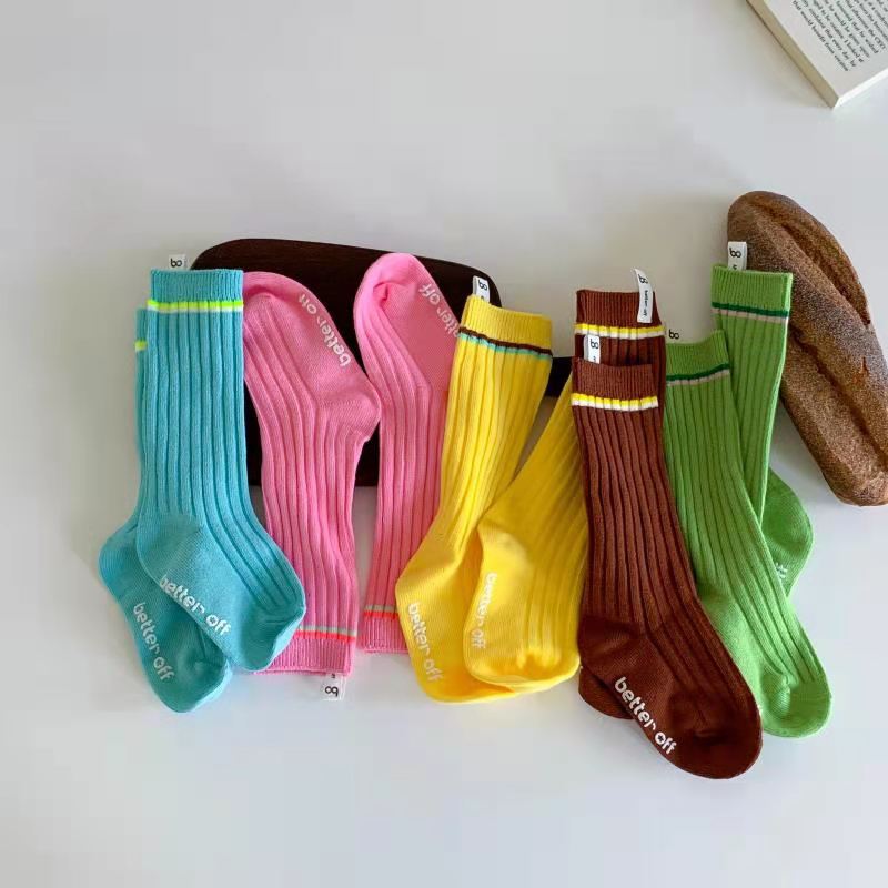 Los niños hasta la rodilla calcetines con inscripciones imprimir para chica niños chico niños adolescente lindo bebé de fútbol blanco Kawaii deporte calcetín largo