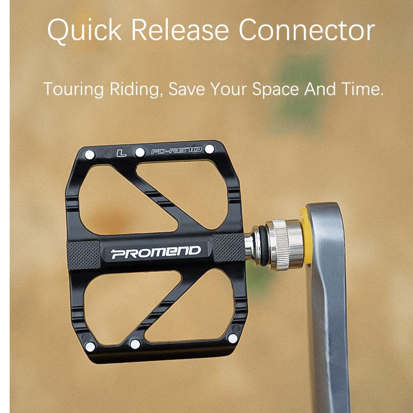 Promend Bike Pedal Quick Release 3 Bearing MTB Pedal Aluminum Metal Body Smooth Lubricate road Bike Pedal R67 wellgo xpedo qrd2