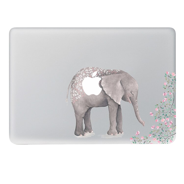 De olifant in de bloem Vinyl Sticker Notebook sticker op Laptop Sticker Voor DIY Macbook Pro Air 11 13 15 inch Laptop huid