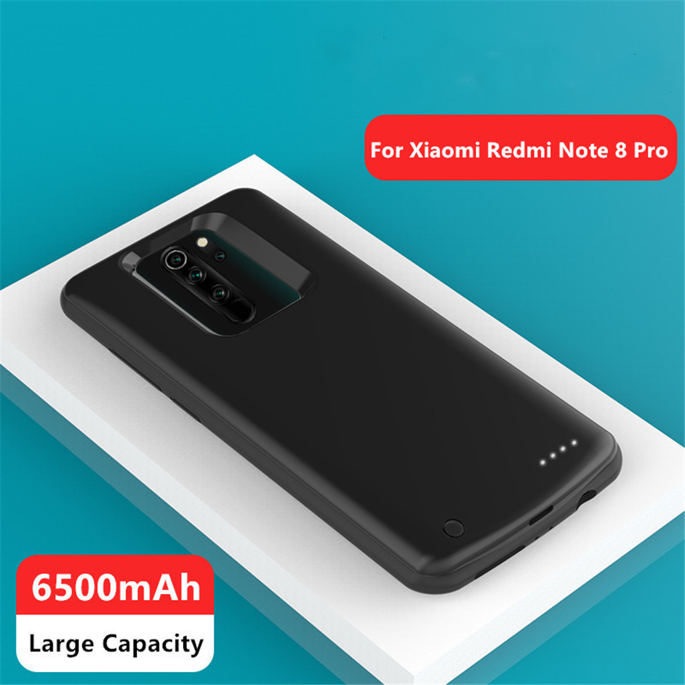 6500mAh Battery Charger Cases For Xiaomi Redmi Note 8 Pro Power Case Backup Power Bank Cover for Redmi Note 8 Pro power case