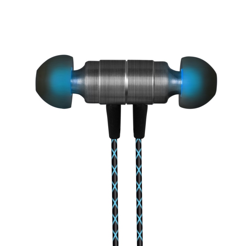 Cross Border for [Magnetic Adsorption] PLEXTONE X41M Mobile Phone Drive-by-wire Headset Metal In-ear Headsets: Gray