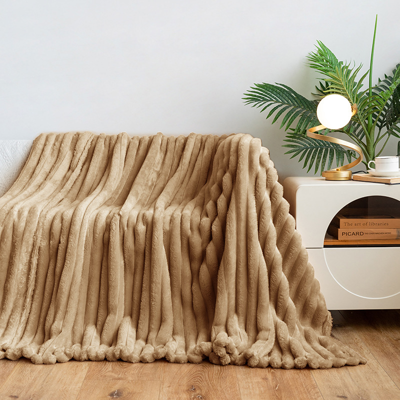 Multifunctional Nap Blanket Flannel Sofa Cover Blanket Winter Plus Velvet Thickened: 100*120cm / green