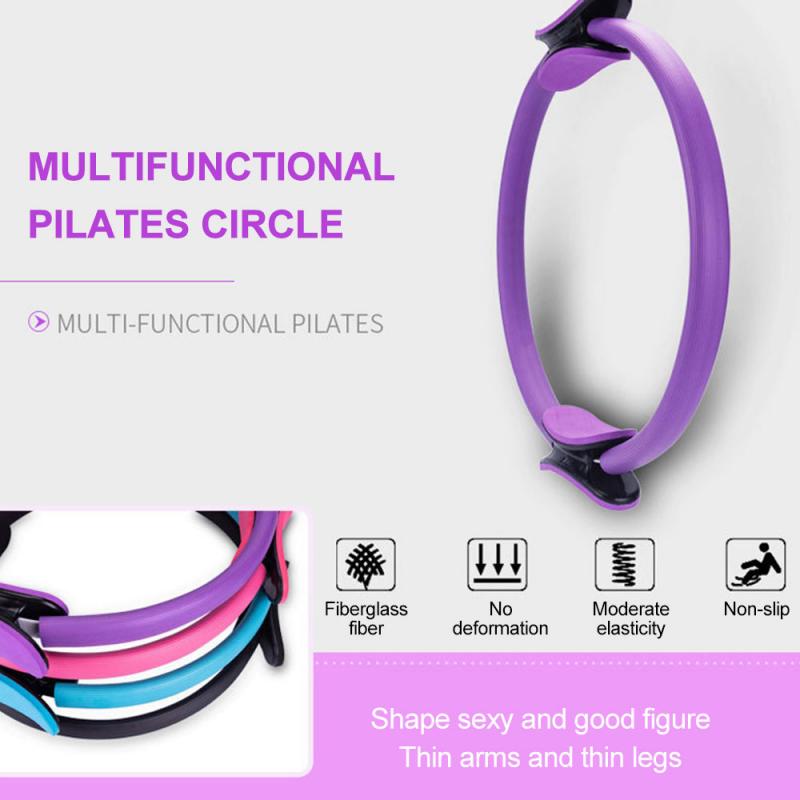 4 Kleur Draagbare Yoga Cirkels Pp En Eva Yoga Ring Geen Slip Handgrepen Yoga Pilates Ring Voor Indoor Sport Professionele praktijk
