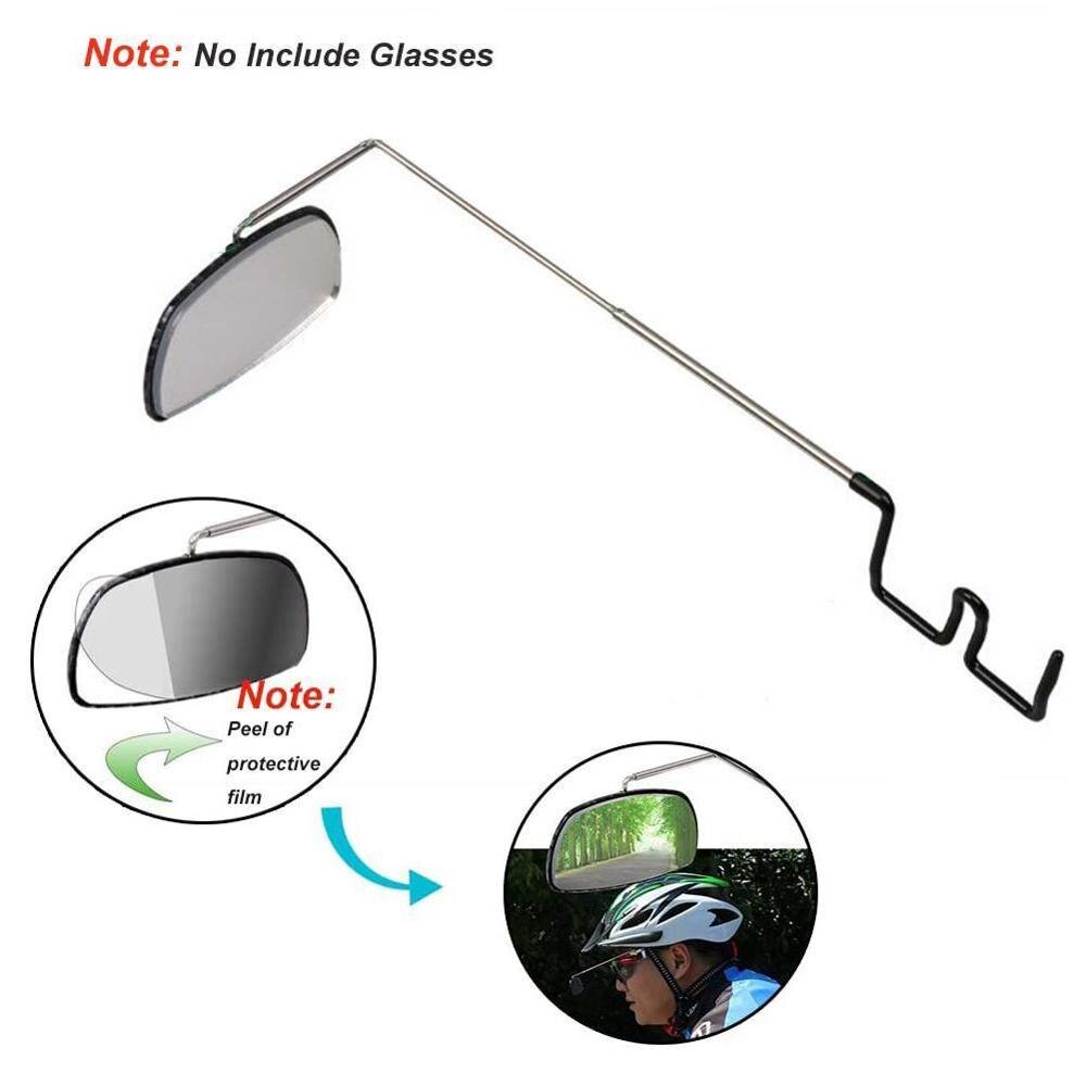 Bike Aluminium Alloy Bike Bicycle Cycling Riding glasses Rearview View 360 Helmet Mount Eyeglass Mirror adjustment Rear N9J0