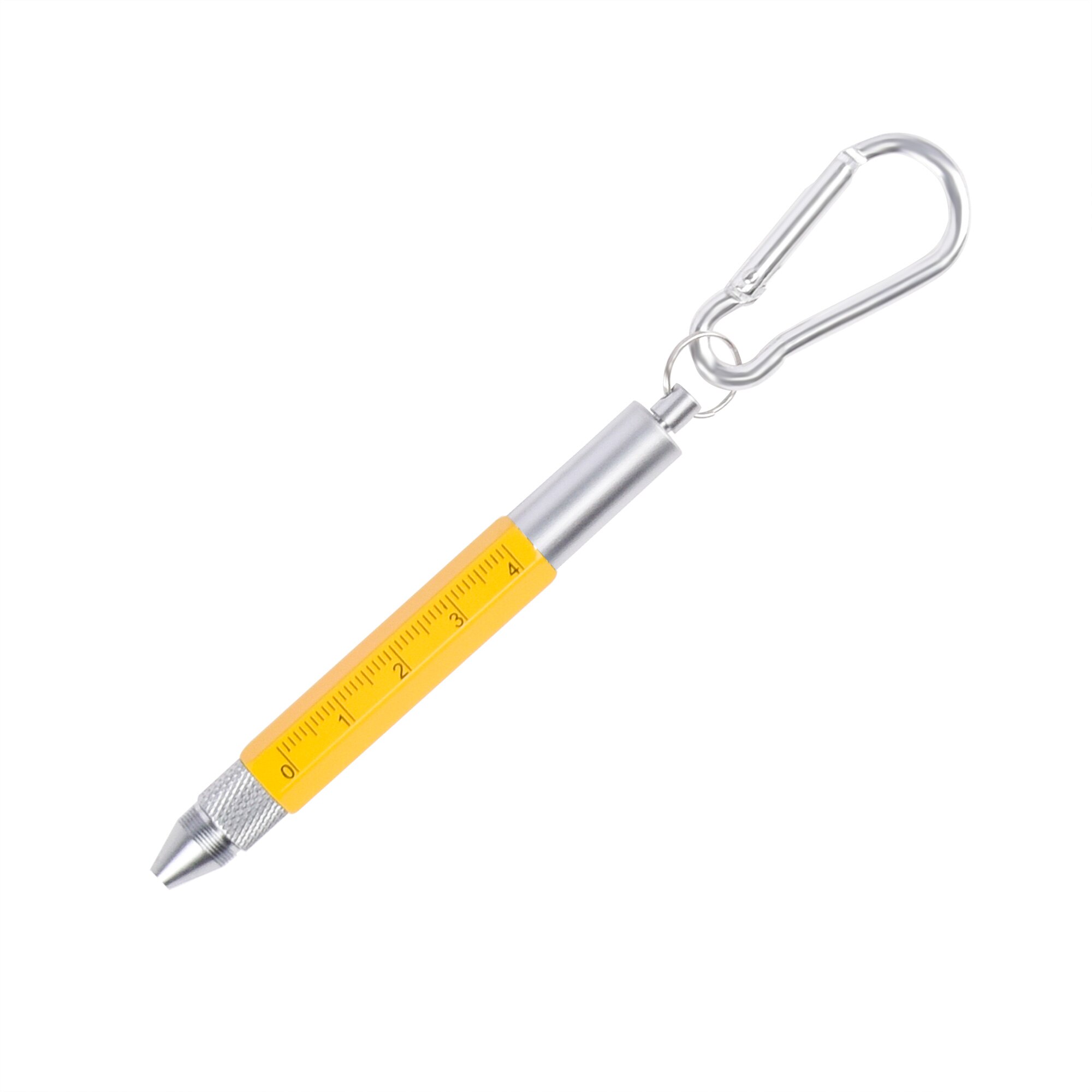 7 in1 Multifunktions Handheld Schraubendreher Werkzeug Kugelschreiber Messen Technische Herrscher Schraubendreher Touchscreen Stift Wasserwaage: 6 in 1 B-Gelb