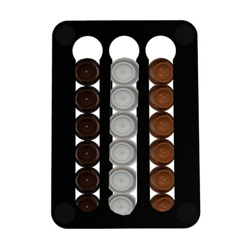 Dolce Gusto – support mural de stockage de capsules de café, support en aluminium, peut accueillir 17/18: Black 18