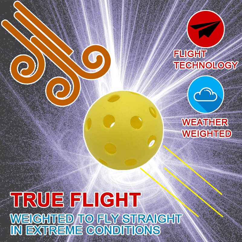 6 Pieces Pickleball balls 26 Holes Tennis Balls Golf Balls For Indoor Practice Light Durable Resistance