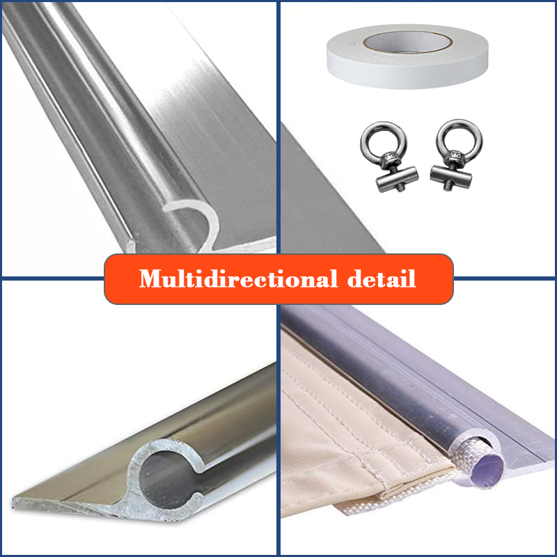 For Campervan Motorhome Caravan Awning Rail C Channel 8 X 0.5m Strip With D/S Tape 400 Cm Aluminium Awning Rail Vehicle Parts