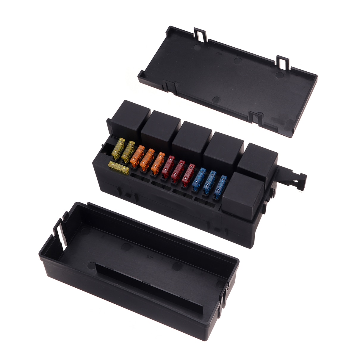 Auto Car Part 6-way 6 Relays w/ Relay Box 12 Blade Fuses Waterproof for cars automotive marine boats