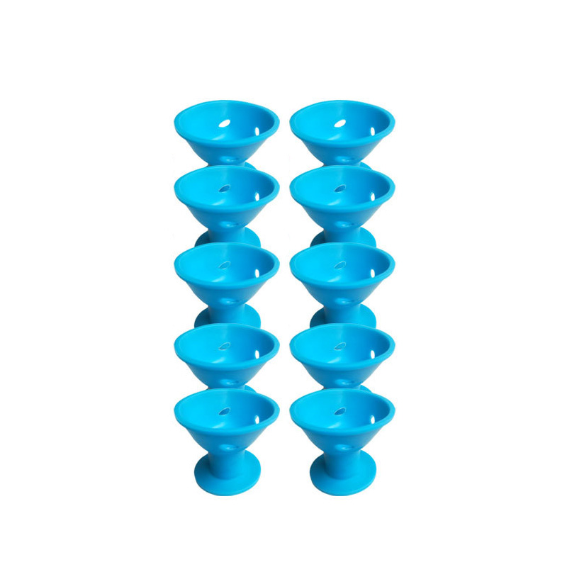 10Pcs Soft Rubber Hair Curlers Silicone Heatless Hair Rollers Clips No Hurt Hair Rollers Hairdressing DIY Hair Styling Tools: Beige