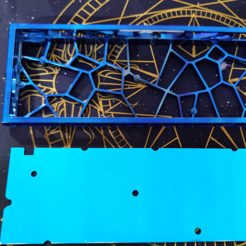 GH60 A60 Zware Geanodiseerd Aluminium CNC Case Base Plate voor 60% Mechanische Gaming Toetsenbord Compatibel Poker2 Pok3r Faceu 60 Etc (rood