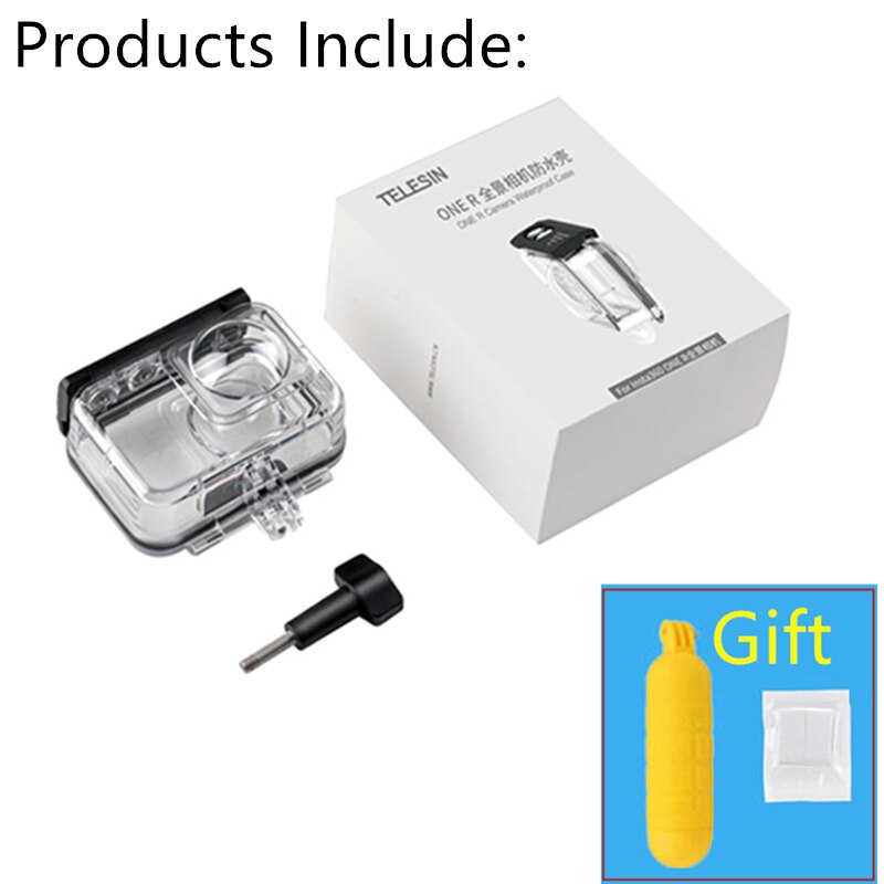 45M unter Wasser wasserdicht Schutz Gehäuse Fall Pro Insta360 eins R 360 Auflage Kamera montieren Zubehör schwebend Hand Griff: Default Title