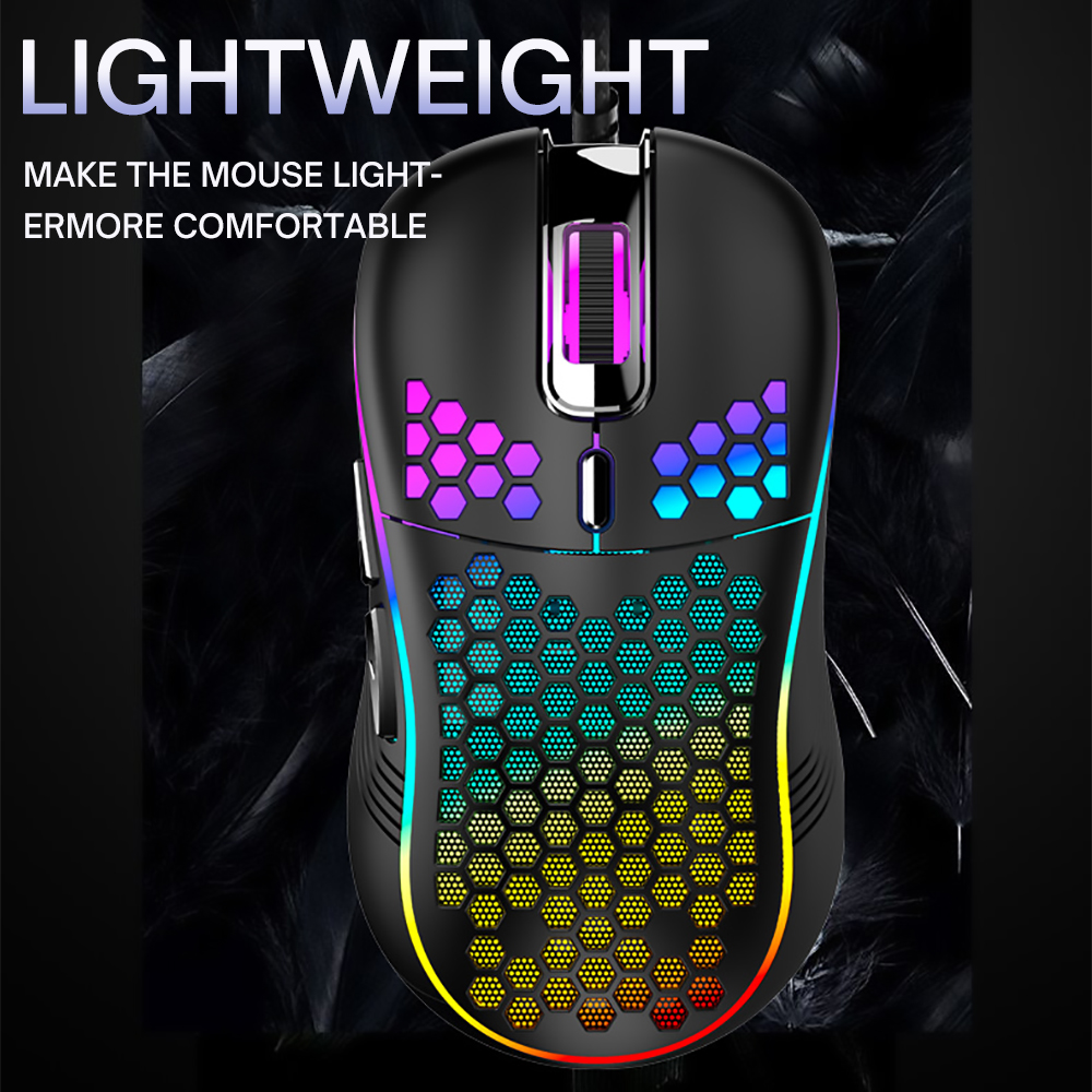 Rgb Usb Bedrade Gaming Muis Honingraat Shell 7200 Dpi Muis Ergonomische Lichtgewicht Muizen Met Weave Kabel Voor Computer Laptop Pc