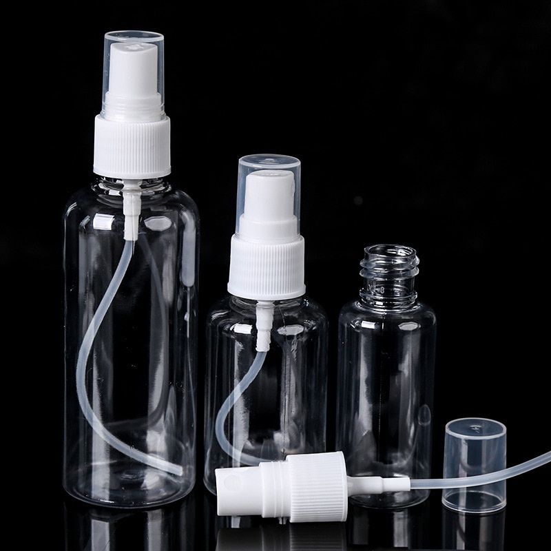 Mini parfume forstøver kan gennemsigtig plast kosmetik beholder luftsprøjteflaske bærbar multifunktion
