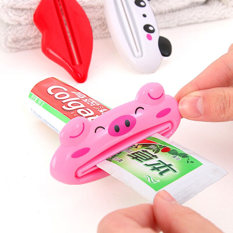 2 stk tegnefilm tube roll holder dispenser tandpasta squeezer presse tube tandplejemiddel dispenser køkken badeværelse tilbehør