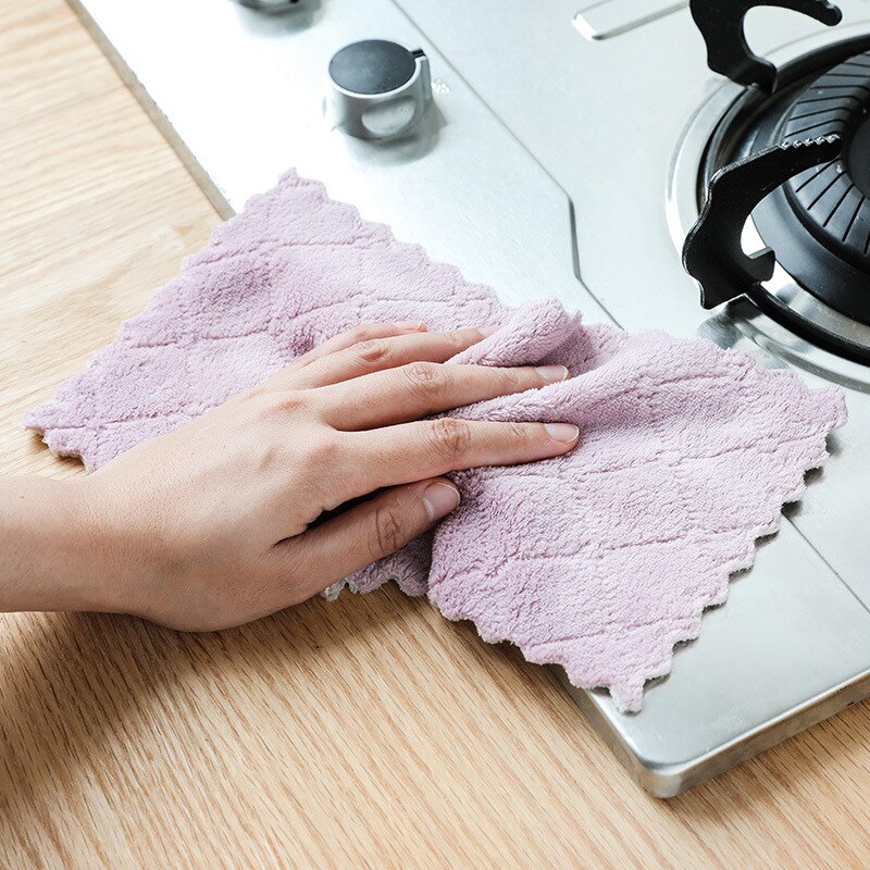 10 pçs super absorvente microfibra cozinha prato pano de alta eficiência utensílios de mesa de limpeza do agregado familiar toalha de cozinha ferramentas gadgets