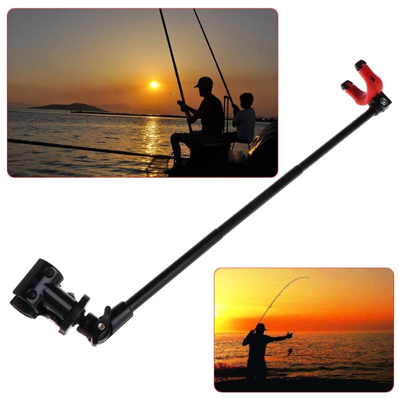 Fishing Rod Holder Extend Stretched Pole Stand Carbon Fiber Telescopic Brackets