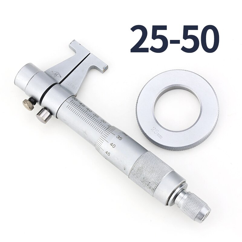 Indvendig mikrometer indvendig diameter måleværktøj skrue hårdmetal måler høj præcision metrisk indvendig diameter måler måleværktøj: 25-50mm indeni