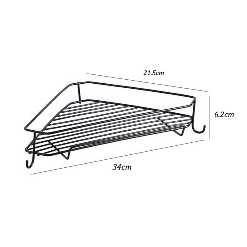 Kitsure Douche Caddy Large - Zelfklevende Douche Organizer, RVS Douche Plank voor Binnendouche, Geen Boor Badkamer Organisatoren en Opslag, Woondecoratie Accessoires, 2 Pack, Zwart