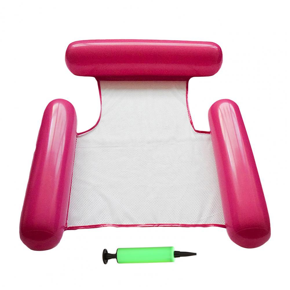 Lekvrije Draagbare Ergonomisch Gestreepte Print Drijvende Fauteuil Voor Reizen:  Rose Red