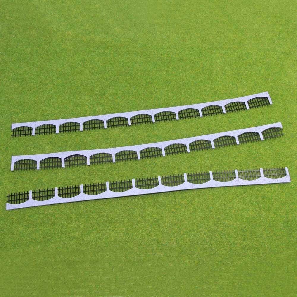 3PCS 34.5cm Fences Model Train Railway Building Fence Railing 1:50 O Scale GY47050 model building kit railway modeling