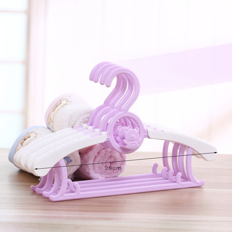 Perchas duraderas para ropa de bebé, ropa telescópica, colgadores de ropa de dibujos animados para niños, percheros de plástico para bebé, 1 ud.: Violet