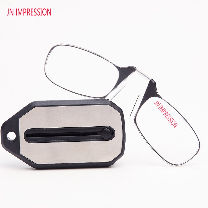 Neus Rusten Leesbril + 1.0 Tot + 3.0, draagbare Sos Portemonnee Reader Clip Op Mini Leesbril Met Case