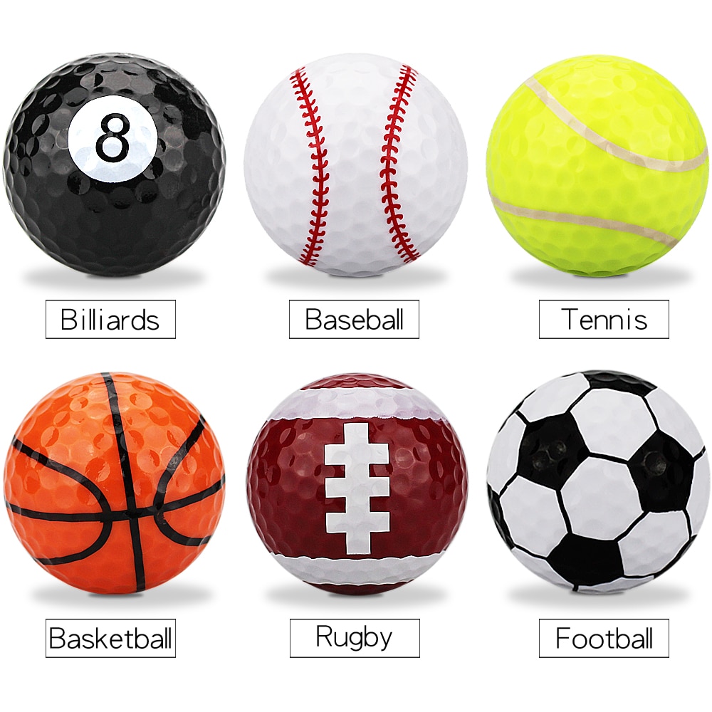 6pcs / bag Golf Balls Novelty Sports Practice Golf balls Two layers Golf Practice balls Golf balls
