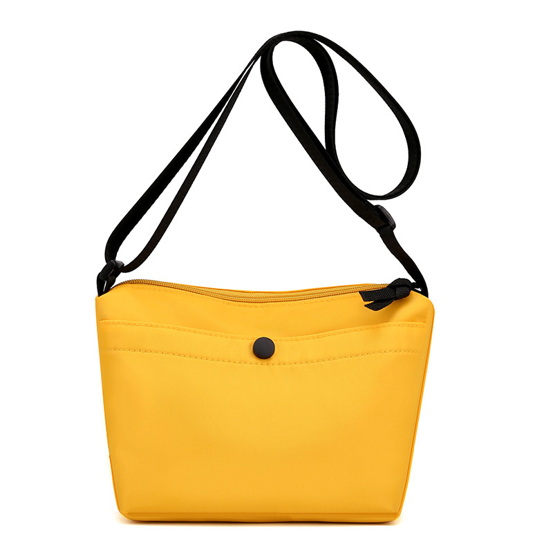 Borsa a tracolla in Nylon per donna 2021 borsa a tracolla impermeabile piccola Casual borsa a tracolla estiva con cerniera morbida tinta unita: Yellow