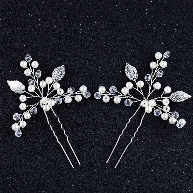 Horquillas para el pelo de oro y plata Vintage para mujer, tocado hecho a mano, tocado para banquete, accesorios para el cabello nupcial para boda, , 3 uds.