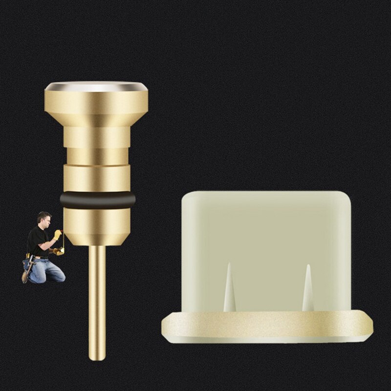 3.5Mm Koptelefoon Jack Type C Telefoon Opladen Poort Sim-kaart Usb C Stof Plug Voor Xiaomi Huawei Samsung Iphone