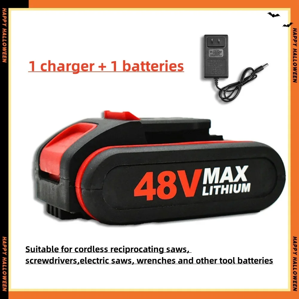 For 24VF 36VF 48VF 88VF 10.0Ah Rechargeable Li-ion Battery for Cordless Reciprocating Saw Screwdriver Electric Saw Wrench: Chocolate