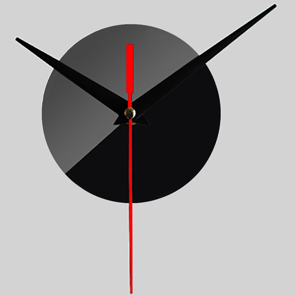 Frameless DIY Wall Mute Clock 3D Mirror Surface Sticker Home Office