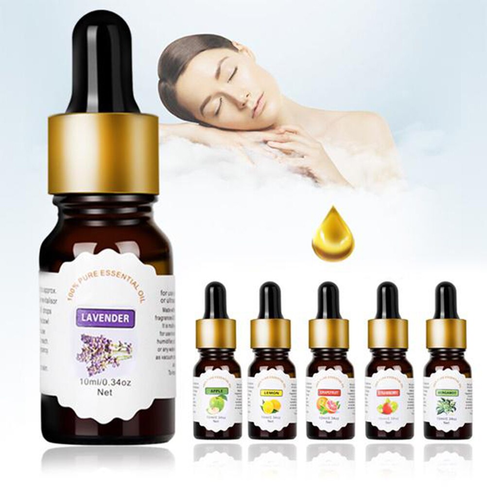 Humidificador Soluble en agua de aceite puro para aromaterapia, 1 unidad, 10ml, con cuentagotas, para purificador de aire doméstico del coche