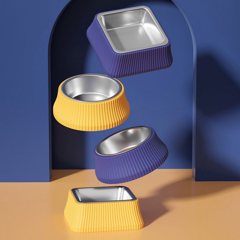 Stainless Steel Dog Bowl Non-slip Food And Water Feeder Detachable Large Food Bowl Suitable For Small Medium And Large Dogs