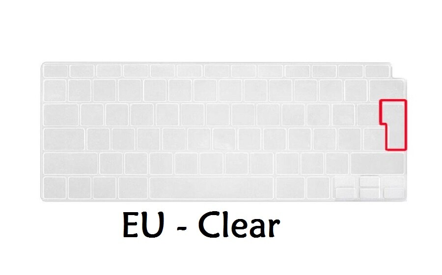 Couverture espagnole souple ue pour Macbook Air 13 A2179 / Air M1 puce A2337 couverture de clavier en silicone arc-en-ciel espagnol ue: Bleu