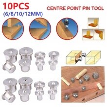 10Pcs Chrome Plating Dowel Centre Point 6/8/10/12mm Wood Timber Marker Hole Tenon Center Set Dowel Center Point Pins Mark Align
