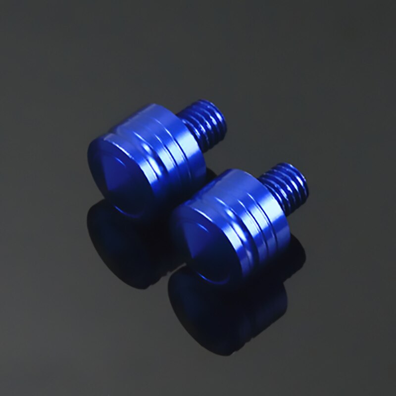 Tornillos para espejos retrovisores de motocicleta, adaptador de montaje para espejo Retrovisor lateral, tornillo para Kawasaki Z400 Z800 Z900 Z1000SX Z650, 2 uds.: Azul
